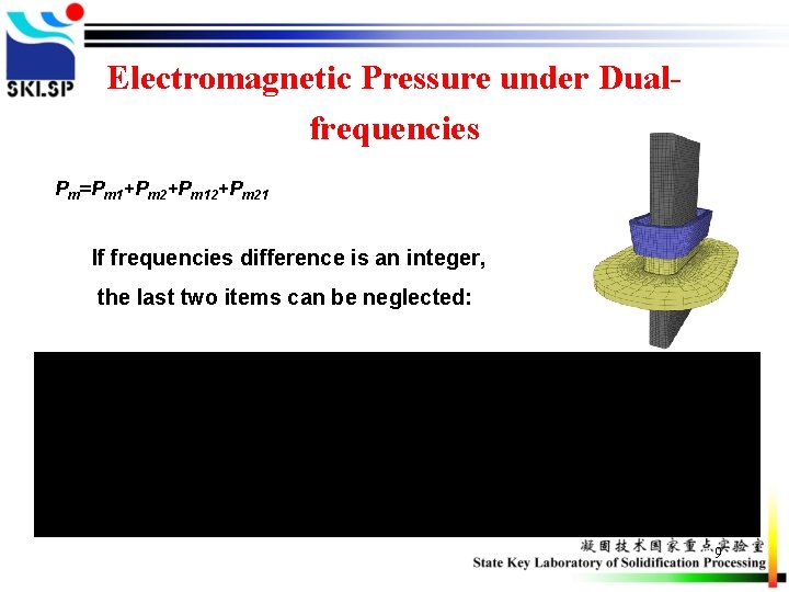 Electromagnetic Pressure under Dualfrequencies Pm=Pm 1+Pm 2+Pm 12+Pm 21 If frequencies difference is an