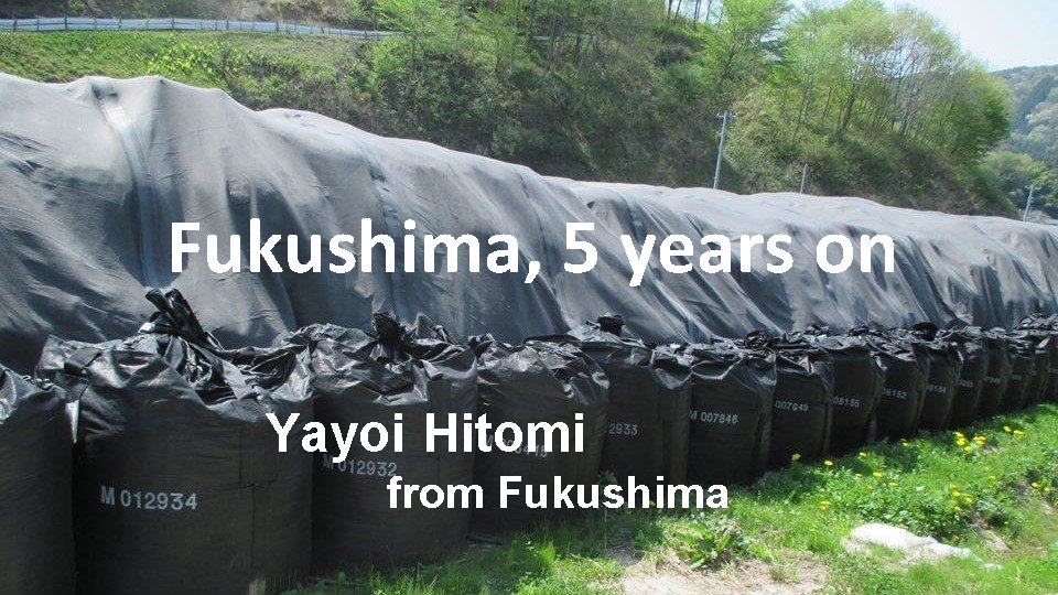 Fukushima, 5 years on Yayoi Hitomi from Fukushima 
