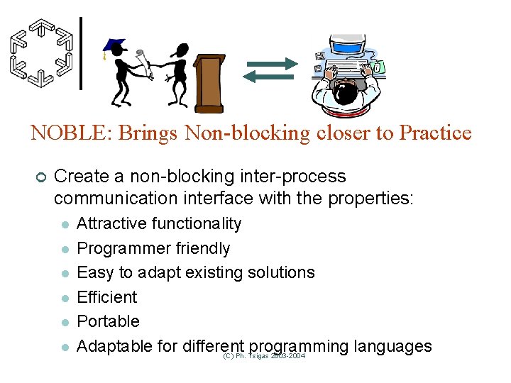 NOBLE: Brings Non-blocking closer to Practice ¢ Create a non-blocking inter-process communication interface with
