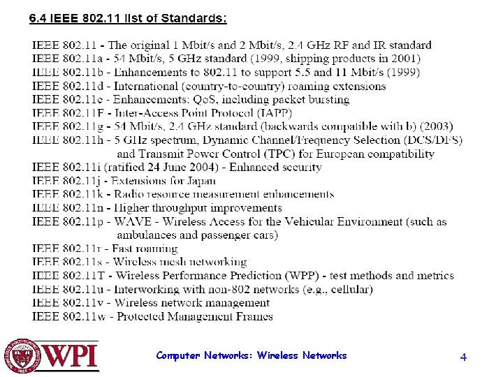 Computer Networks: Wireless Networks 4 