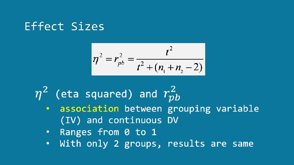 Effect Sizes 