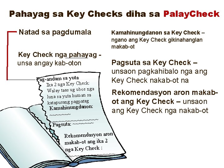 Pahayag sa Key Checks diha sa Palay. Check Natad sa pagdumala Key Check nga