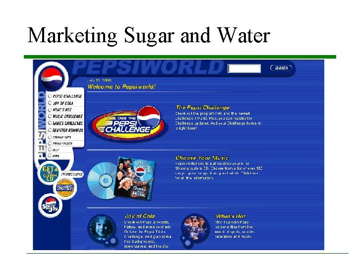 Marketing Sugar and Water Marketing Sugar and Water