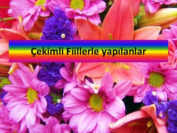 Çekimli Fiillerle yapılanlar 