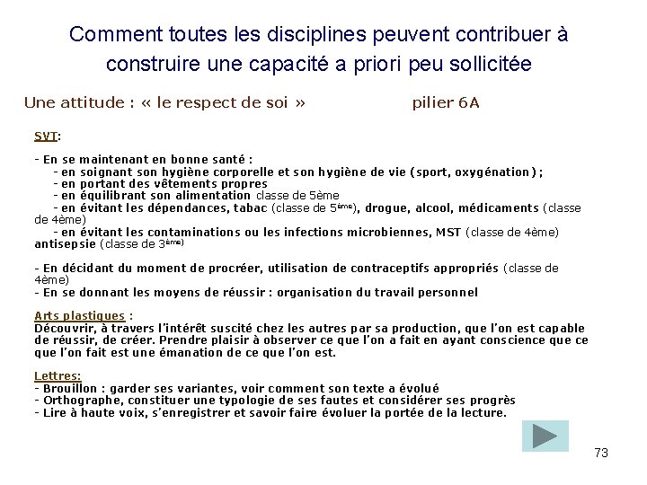 Comment toutes les disciplines peuvent contribuer à construire une capacité a priori peu sollicitée