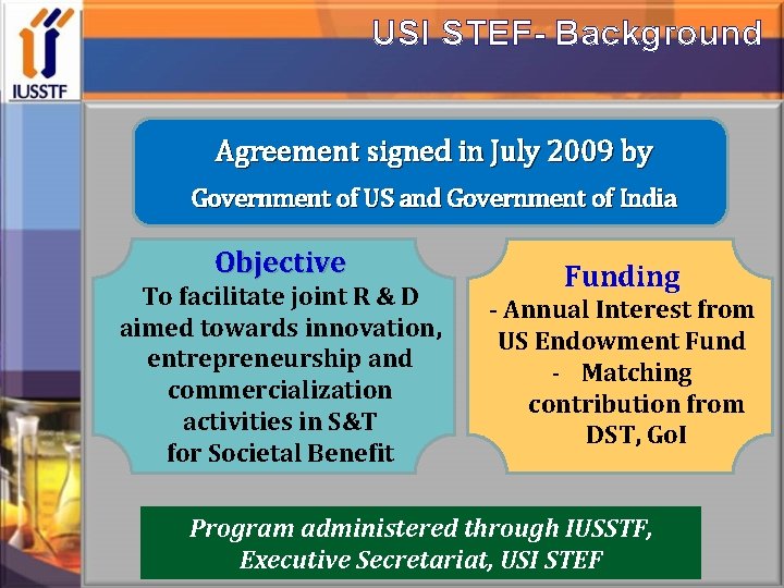 USI STEF- Background Agreement signed in July 2009 by Government of US and Government