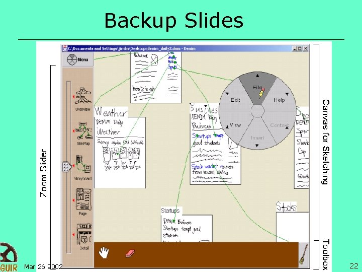 Backup Slides Mar 26 2002 22 