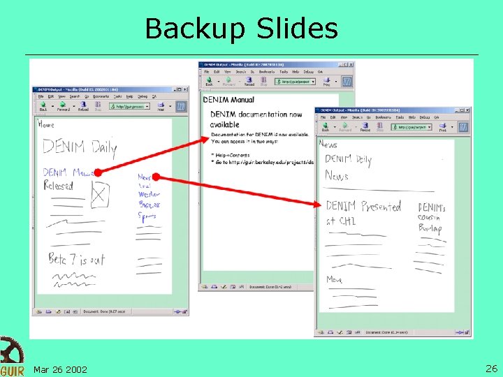 Backup Slides Mar 26 2002 26 