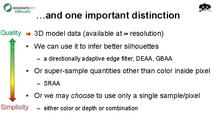 . . . Quality and one important distinction 3 D model data (available at