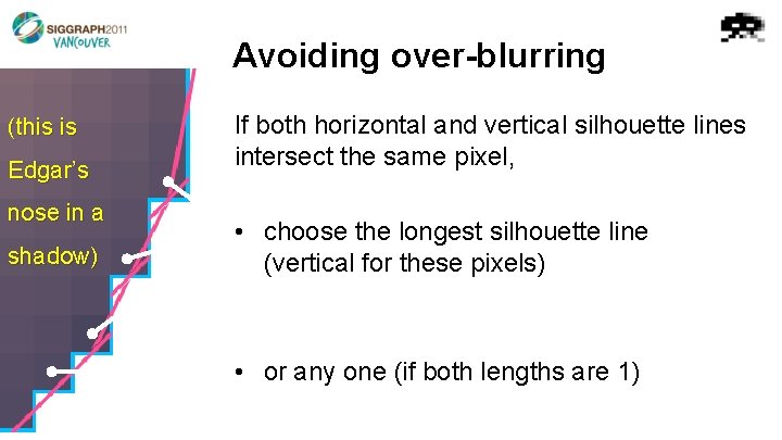 Avoiding over-blurring (this is Edgar’s nose in a shadow) If both horizontal and vertical