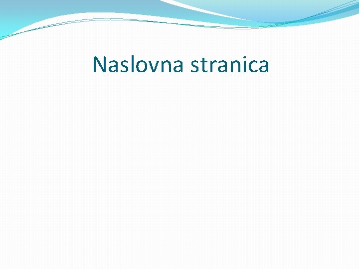 Naslovna stranica 