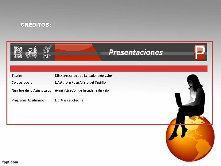 CRÉDITOS: Título: Diferentes tipos de la cadena de valor Colaborador: L. A Aurora Rosa CRÉDITOS: Título: Diferentes tipos de la cadena de valor Colaborador: L. A Aurora Rosa