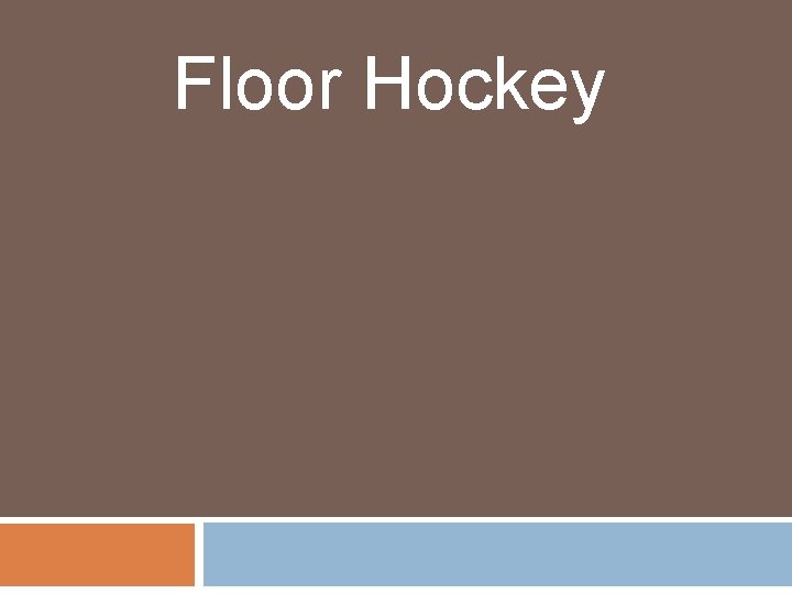 Floor Hockey 