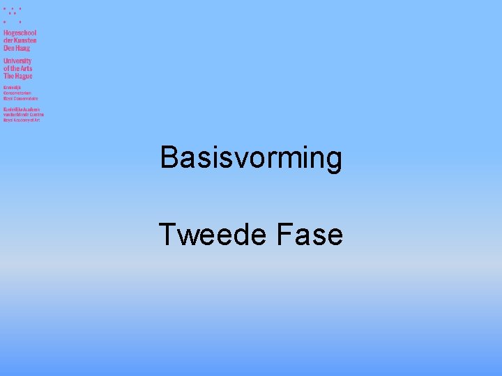 Basisvorming Tweede Fase 