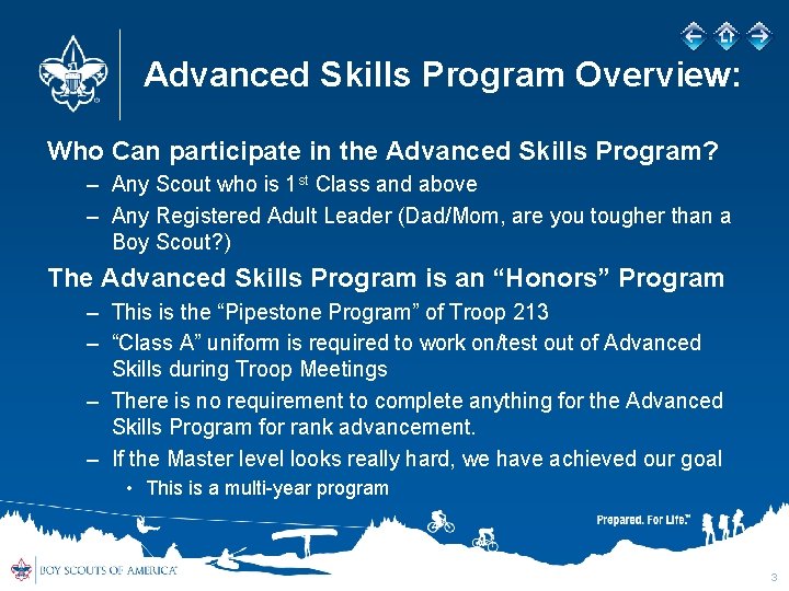 Advanced Skills Program Overview: Who Can participate in the Advanced Skills Program? – Any