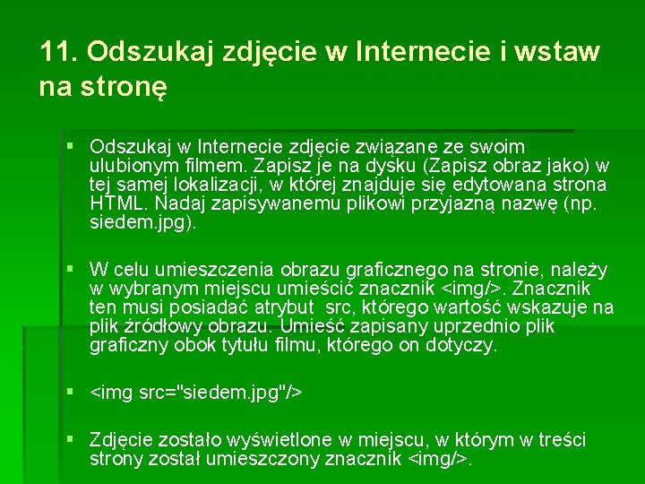 11. Odszukaj zdjęcie w Internecie i wstaw na stronę § Odszukaj w Internecie zdjęcie