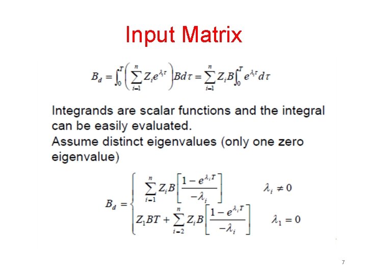 Input Matrix 7 