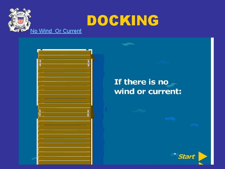 No Wind Or Current DOCKING 29 Copyright 2005 - Coast Guard Auxiliary Association, Inc.