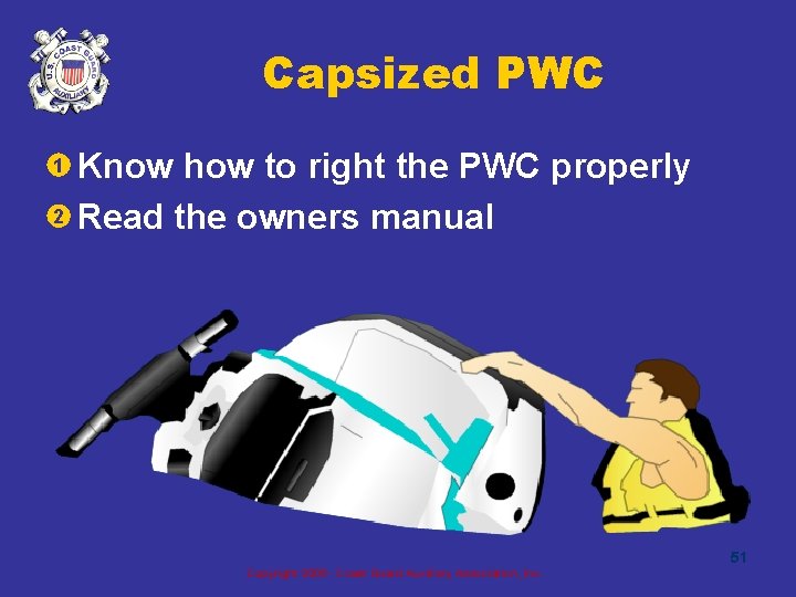 Capsized PWC • 1 Know how to right the PWC properly • 2 Read