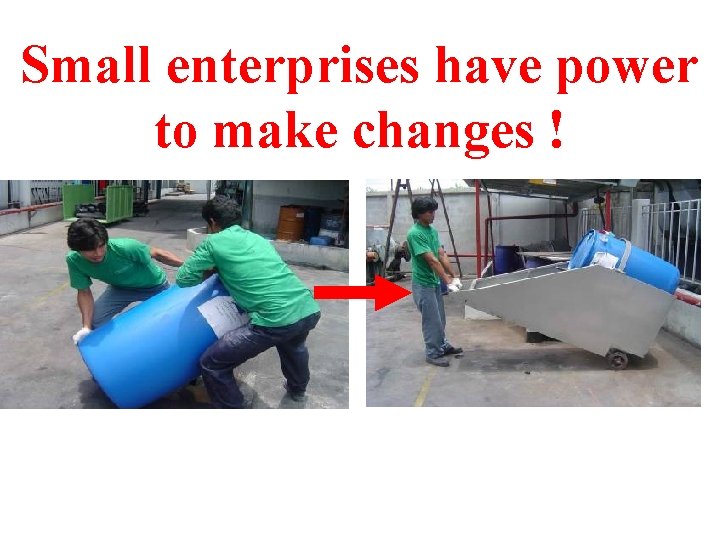 Small enterprises have power to make changes ! 
