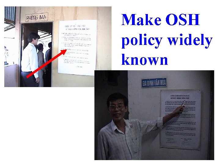 Make OSH policy widely known 