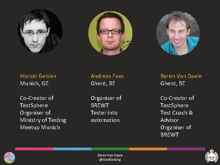 Marcel Gehlen Munich, GE Andreas Faes Ghent, BE Beren Van Daele Ghent, BE Co-Creator