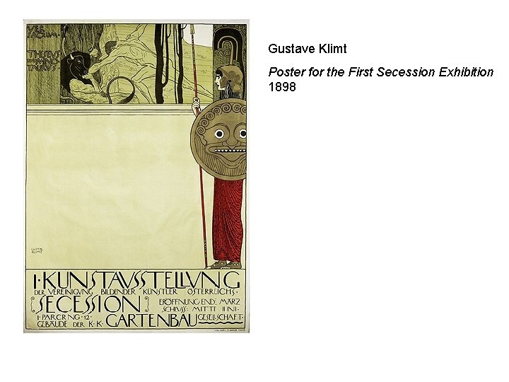 Gustave Klimt Poster for the First Secession Exhibition 1898 