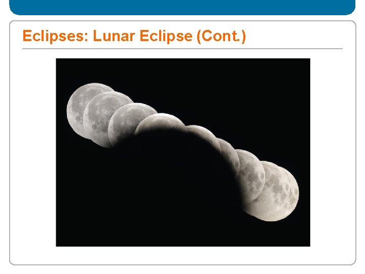 Eclipses: Lunar Eclipse (Cont. ) 