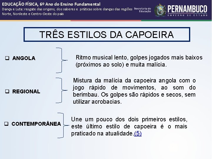 EDUCAÇÃO FÍSICA, 6º Ano do Ensino Fundamental Dança e Luta: resgate das origens, dos