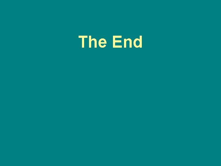 The End 