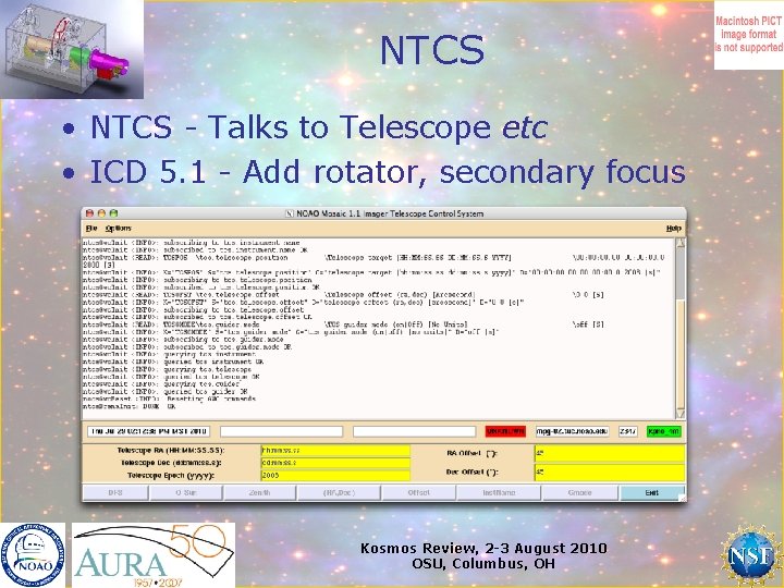 NTCS • NTCS - Talks to Telescope etc • ICD 5. 1 - Add