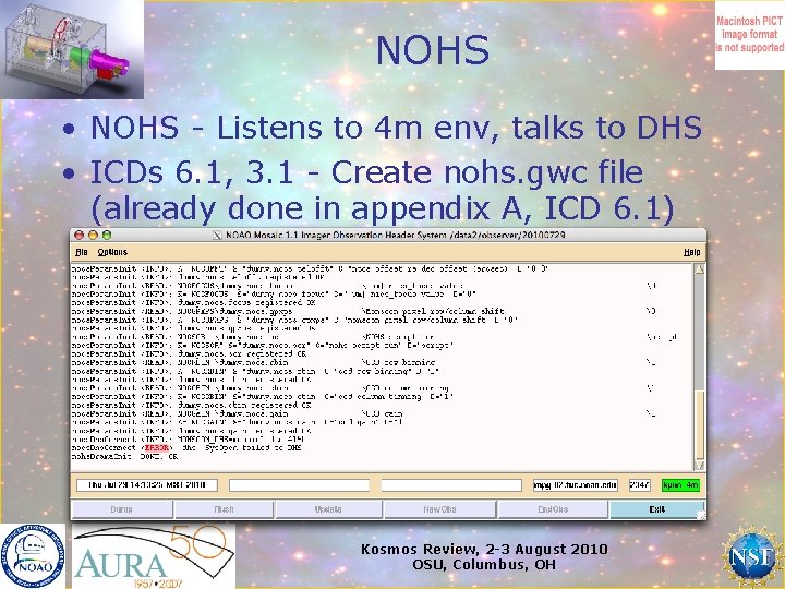 NOHS • NOHS - Listens to 4 m env, talks to DHS • ICDs