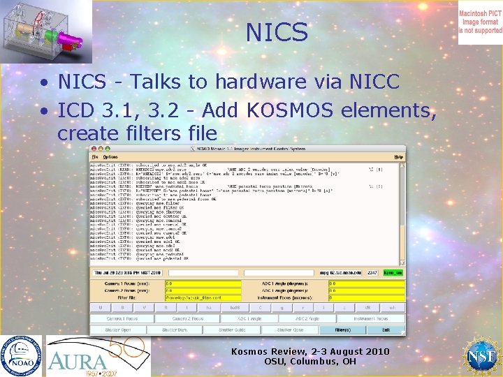 NICS • NICS - Talks to hardware via NICC • ICD 3. 1, 3.