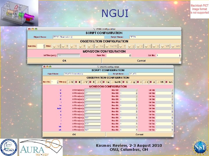 NGUI Kosmos Review, 2 -3 August 2010 OSU, Columbus, OH 