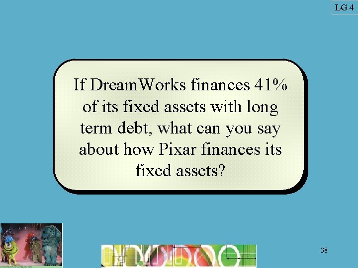 LG 4 If Dream. Works finances 41% of its fixed assets with long term