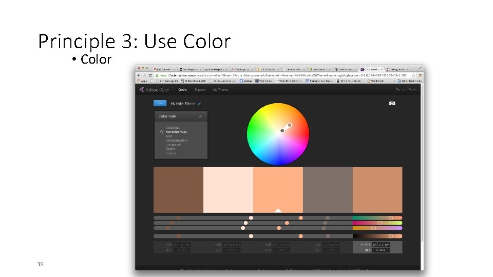 Principle 3: Use Color • Color 38 