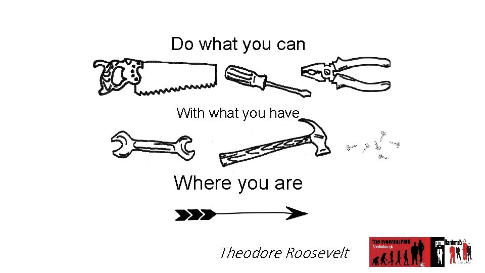 Do what you can With what you have Where you are Theodore Roosevelt 