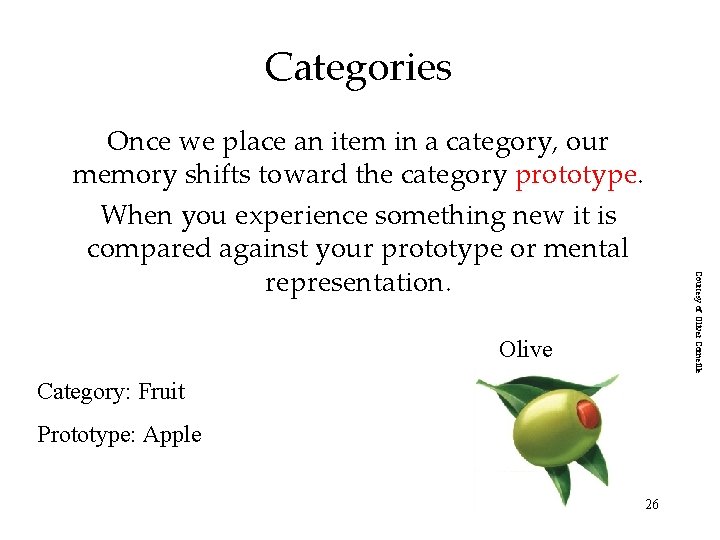 Categories Courtesy of Oliver Corneille Once we place an item in a category, our Categories Courtesy of Oliver Corneille Once we place an item in a category, our