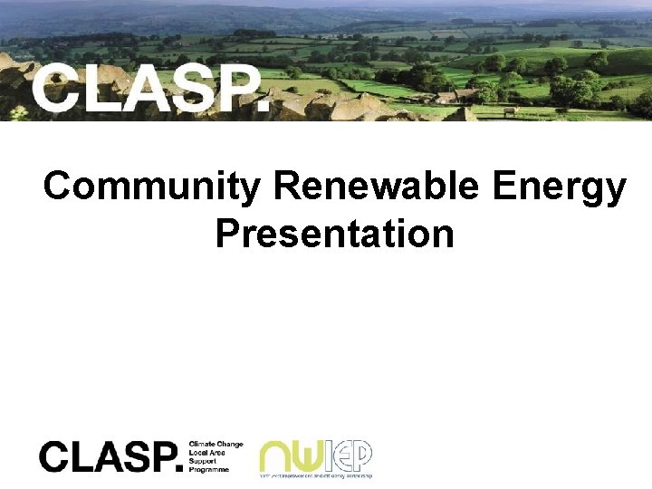 Community Renewable Energy Presentation 