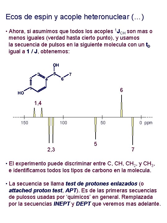 Ecos de espin y acople heteronuclear (…) • Ahora, si asumimos que todos los
