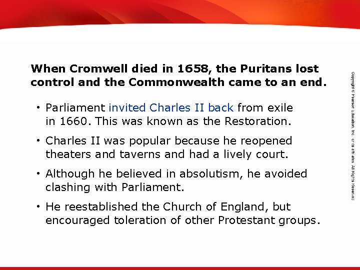 TEKS 8 C: Calculate percent composition and empirical and molecular formulas. When Cromwell died