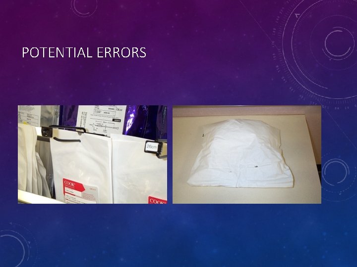 POTENTIAL ERRORS 