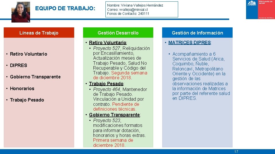 EQUIPO DE TRABAJO: Líneas de Trabajo • Retiro Voluntario • DIPRES • Gobierno Transparente