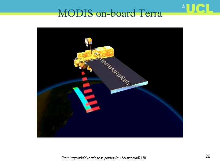 MODIS on-board Terra From http: //visibleearth. nasa. gov/cgi-bin/viewrecord? 130 26 