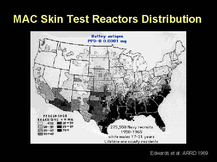 MAC Skin Test Reactors Distribution Edwards et al: ARRD 1969 
