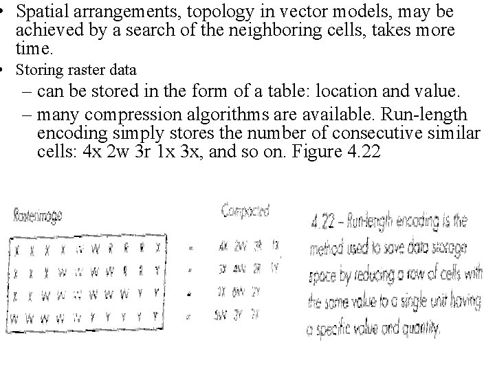  • Spatial arrangements, topology in vector models, may be achieved by a search