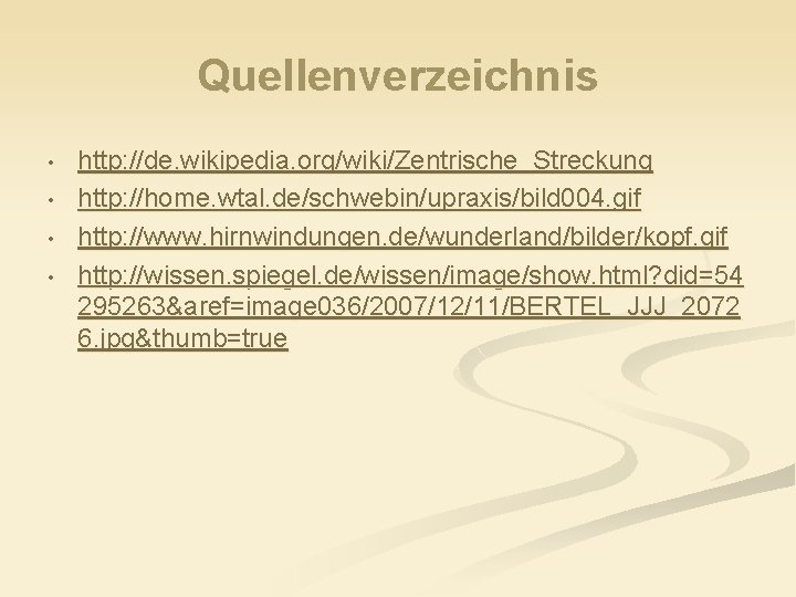 Quellenverzeichnis • • http: //de. wikipedia. org/wiki/Zentrische_Streckung http: //home. wtal. de/schwebin/upraxis/bild 004. gif http: