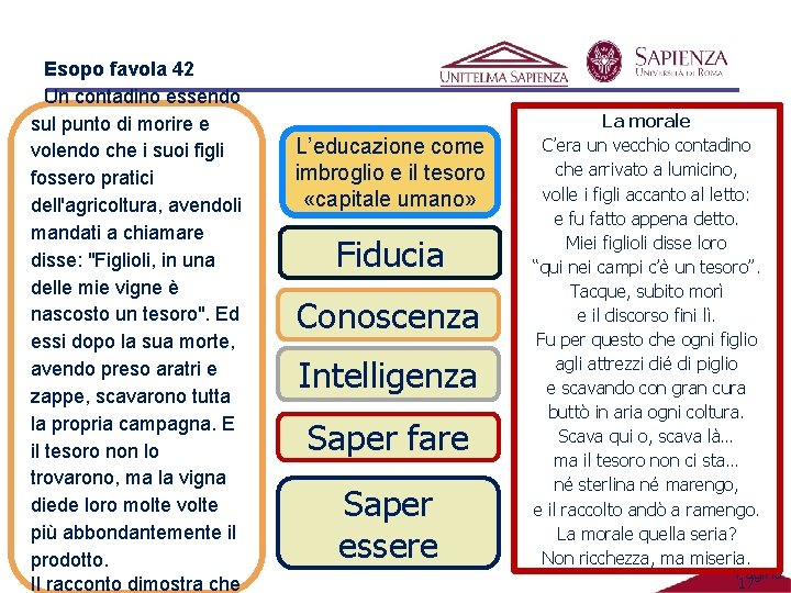 Esopo favola 42 Un contadino essendo sul punto di morire e volendo che i Esopo favola 42 Un contadino essendo sul punto di morire e volendo che i