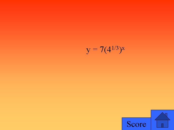 y = 7(41/3)x Score 