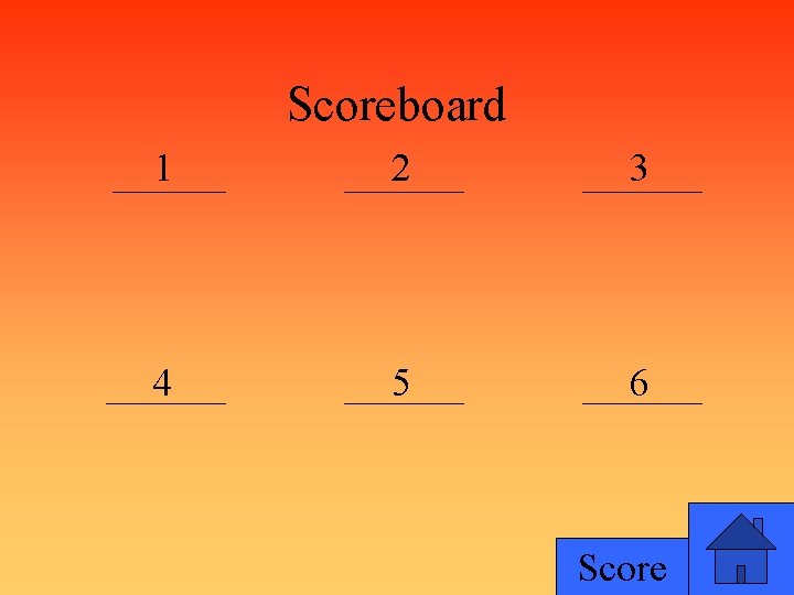 Scoreboard 1 2 3 4 5 6 Score 